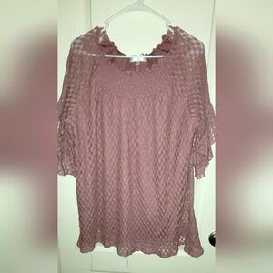 Mauve lace shirt